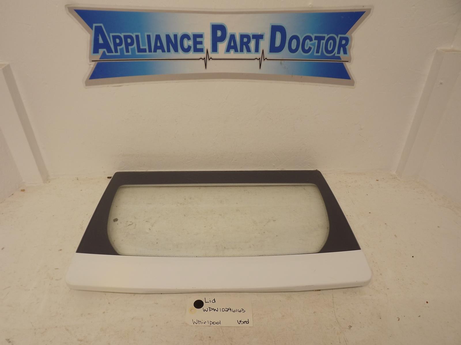 Whirlpool Washer WPW10296163 Lid Used Whirlpool Washer WPW10296163 Lid Used